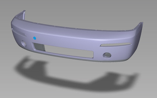 Digital rendering of a new front bumper for a 964 restoration.