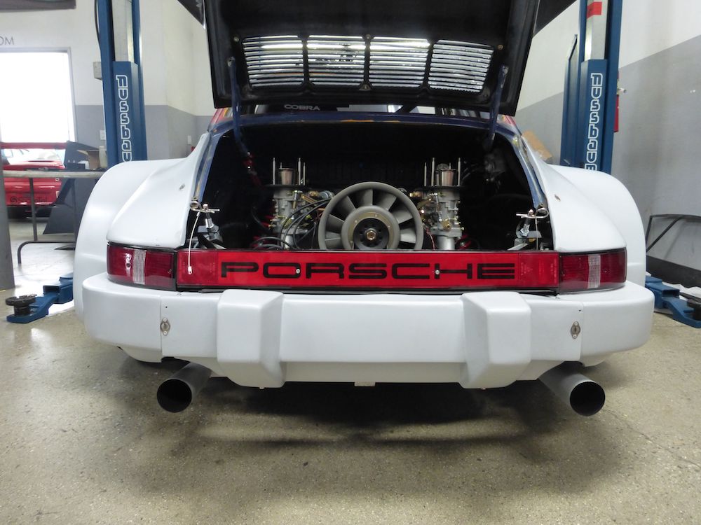 An in progress shot of a 1966 1966 Porsche® 911 International Sports Motor Association vehicle restoration.